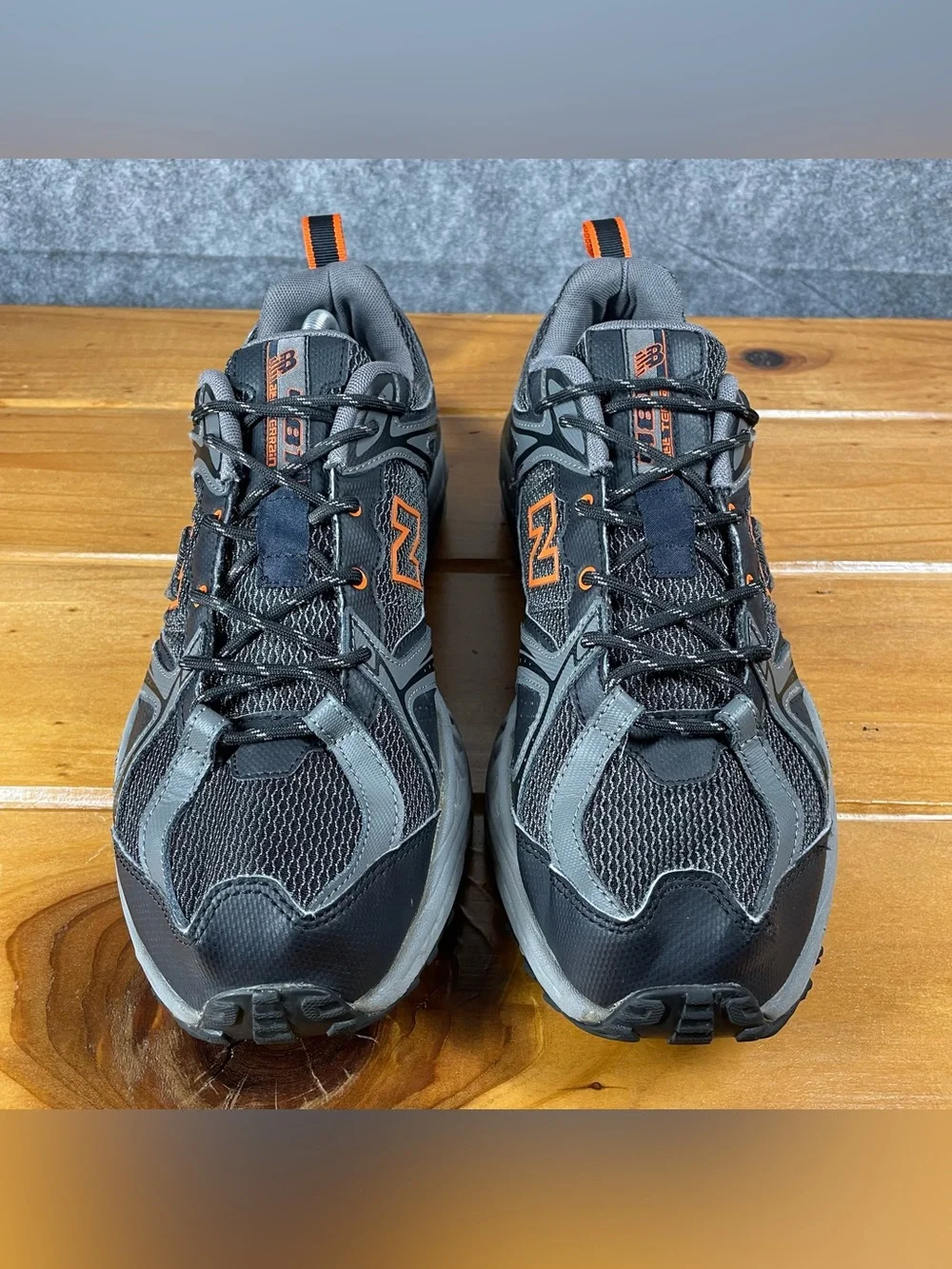 New Balance 481 V2 All Terrain Mens 12 2E Wide Gray Orange Trail Shoes MT481BO2
